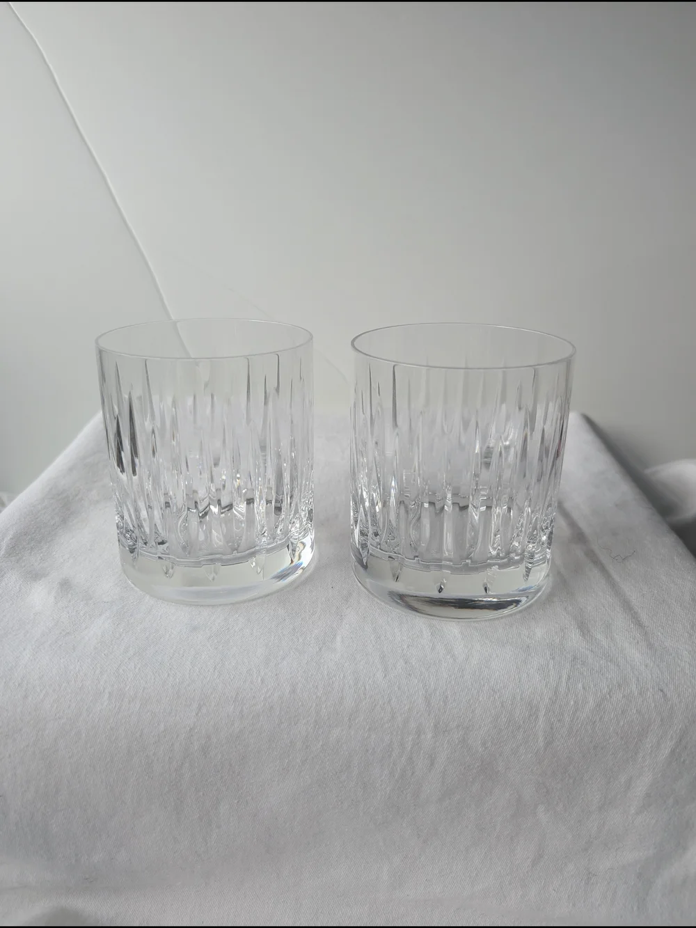 Reed & Barton  Soho Crystal Cut Double Old Fashioned Glasses - Clear (Set of 2)